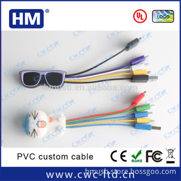 OEM cheap special promotional gifts custom shape 6 in 1 charging cables for mobile phones wholesale mobile charger cables